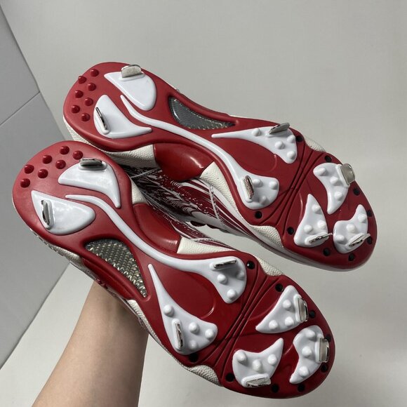 Ringor Flite Spikes Softball Metal‎ Cleats Womens 9 Rising Tide White Red Shoes - Picture 10 of 12